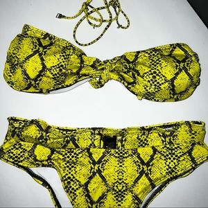 Yellow and black bikini size M
